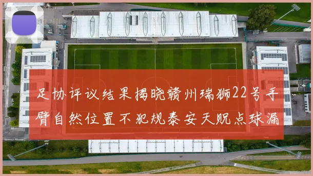 足协评议结果揭晓赣州瑞狮22号手臂自然位置不犯规泰安天贶点球漏判引争议